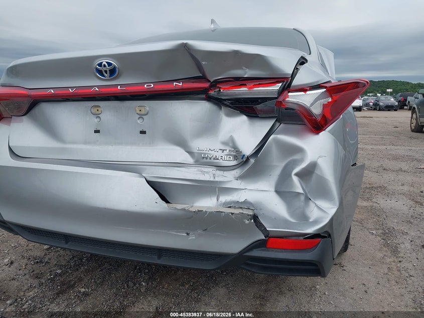 2020 Toyota Avalon VIN 4T1C21FB3LU016112 IAAI salvage auction — RIGHT REAR, Salvage (Oklahoma), sold $14,100 on 2026-07-14 (photo 6)