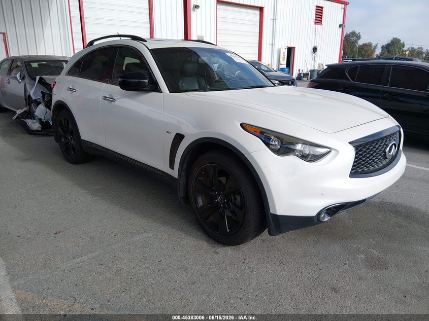 2017 Infiniti Qx70 VIN JN8CS1MUXHM140219 IAAI salvage auction — LEFT FRONT, Salvage (California), sold $2,950 on 2026-07-09 (photo 1)