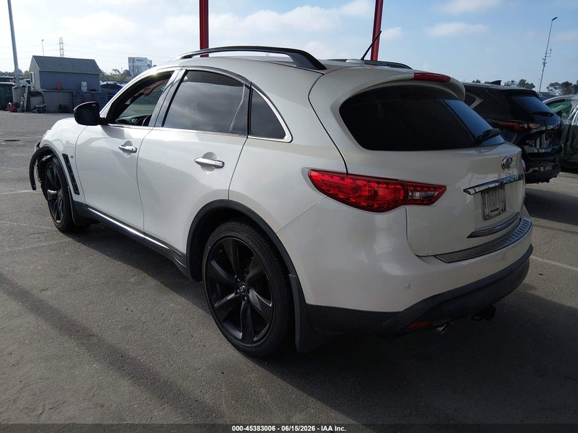 2017 Infiniti Qx70 VIN JN8CS1MUXHM140219 IAAI salvage auction — LEFT FRONT, Salvage (California), sold $2,950 on 2026-07-09 (photo 3)