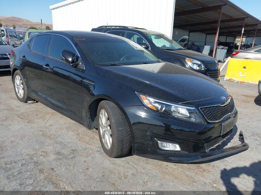 2014 Kia Optima VIN 5XXGN4A73EG321250 IAAI salvage auction — FRONT END, Salvage (California), sold $1,950 on 2026-07-16 (photo 1)