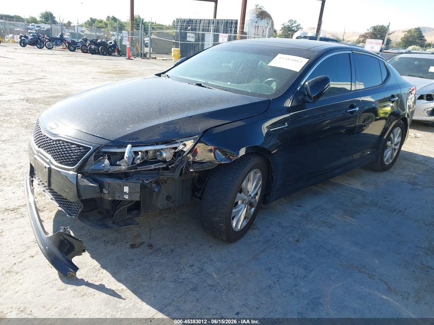 2014 Kia Optima VIN 5XXGN4A73EG321250 IAAI salvage auction — FRONT END, Salvage (California), sold $1,950 on 2026-07-16 (photo 2)