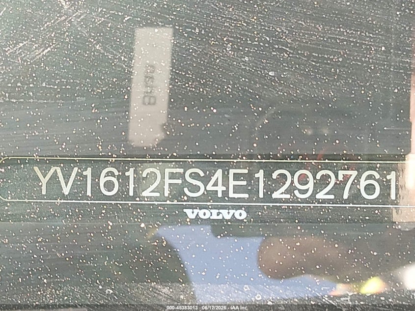 2014 Volvo S60 VIN YV1612FS4E1292761 IAAI salvage auction — FRONT END, Salvage (Nevada), sold $500 on 2026-07-12 (photo 9)