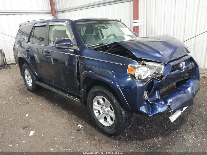 2016 Toyota 4runner VIN JTEBU5JR5G5405464 IAAI salvage auction — FRONT END, Salvage (Virginia), sold $9,150 on 2026-07-09 (photo 1)