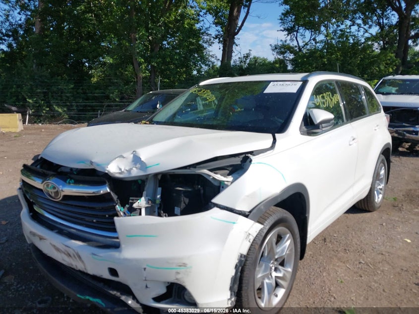 2016 Toyota Highlander VIN 5TDDKRFH5GS338935 IAAI salvage auction — FRONT END, Clear (Indiana), sold $11,000 on 2026-07-08 (photo 6)