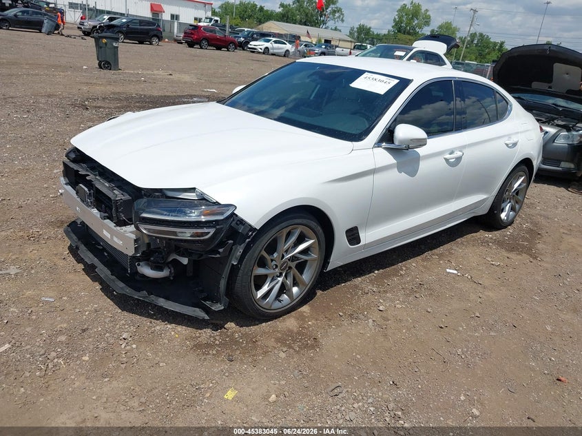 2022 Genesis G70 VIN KMTG34TA2NU093266 IAAI salvage auction — FRONT END, Salvage (Ohio), sold $5,500 on 2026-07-09 (photo 2)