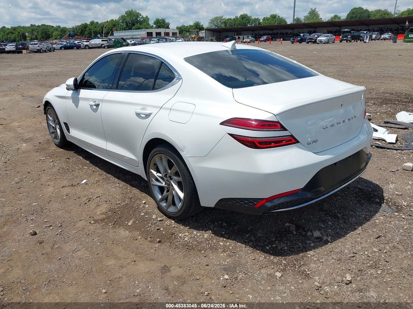 2022 Genesis G70 VIN KMTG34TA2NU093266 IAAI salvage auction — FRONT END, Salvage (Ohio), sold $5,500 on 2026-07-09 (photo 3)