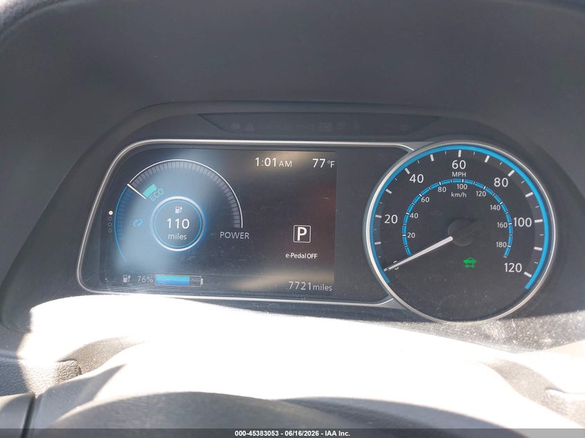2019 Nissan Leaf VIN 1N4AZ1CP8KC314544 IAAI salvage auction — NORMAL WEAR, SF97 (California), sold $11,800 on 2026-07-28 (photo 7)