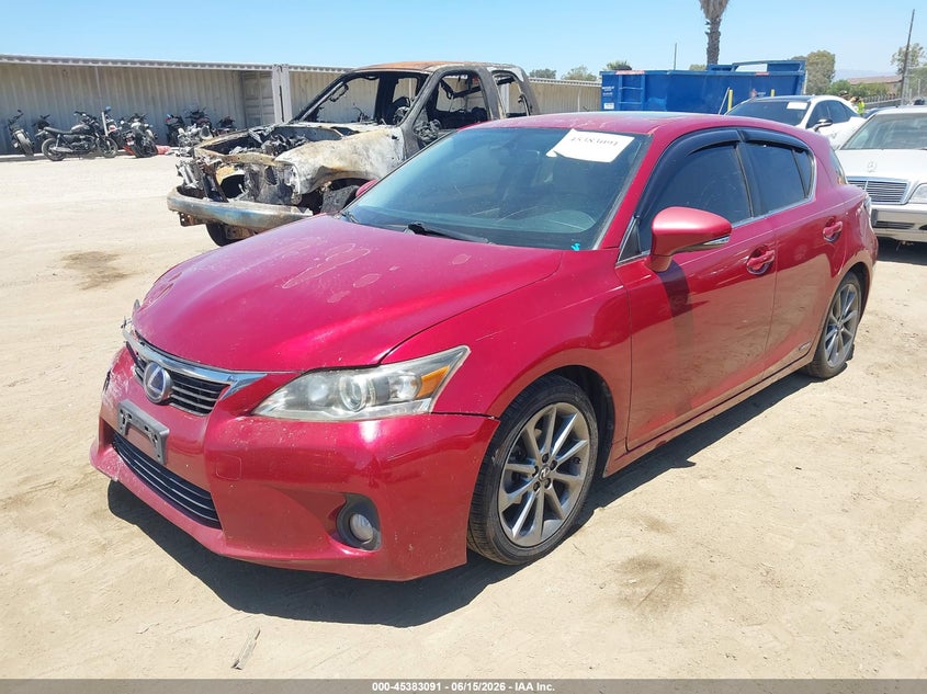 2012 Lexus Ct VIN JTHKD5BH0C2078220 IAAI salvage auction — RIGHT FRONT, Salvage (California), sold $1,950 on 2026-07-15 (photo 2)