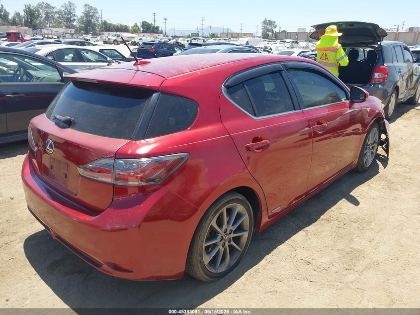 2012 Lexus Ct VIN JTHKD5BH0C2078220 IAAI salvage auction — RIGHT FRONT, Salvage (California), sold $1,950 on 2026-07-15 (photo 4)