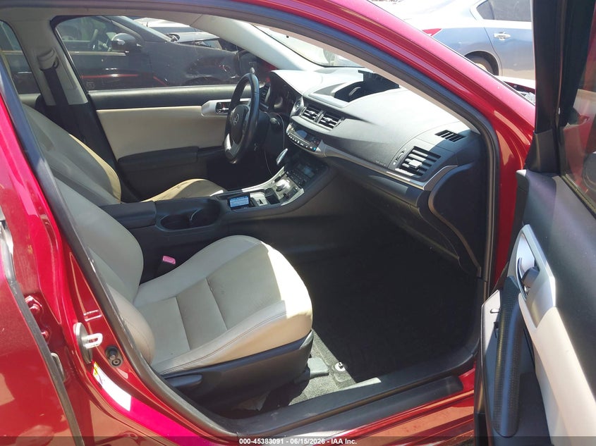 2012 Lexus Ct VIN JTHKD5BH0C2078220 IAAI salvage auction — RIGHT FRONT, Salvage (California), sold $1,950 on 2026-07-15 (photo 5)
