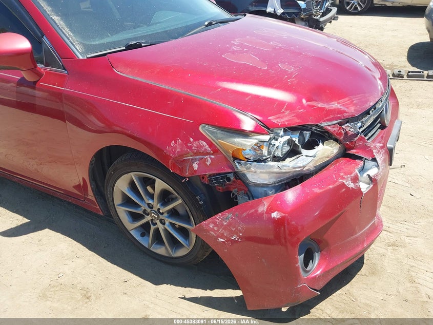 2012 Lexus Ct VIN JTHKD5BH0C2078220 IAAI salvage auction — RIGHT FRONT, Salvage (California), sold $1,950 on 2026-07-15 (photo 6)