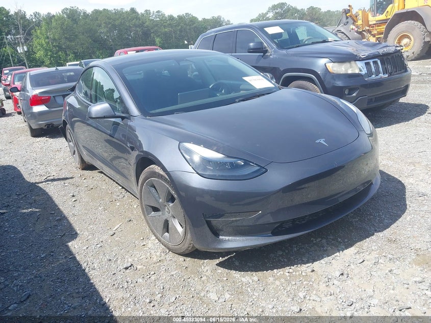 2023 Tesla Model 3 VIN 5YJ3E1EAXPF699736 IAAI salvage auction — REAR END, Salvage Title, sold $7,300 on 2026-08-01 (photo 1)