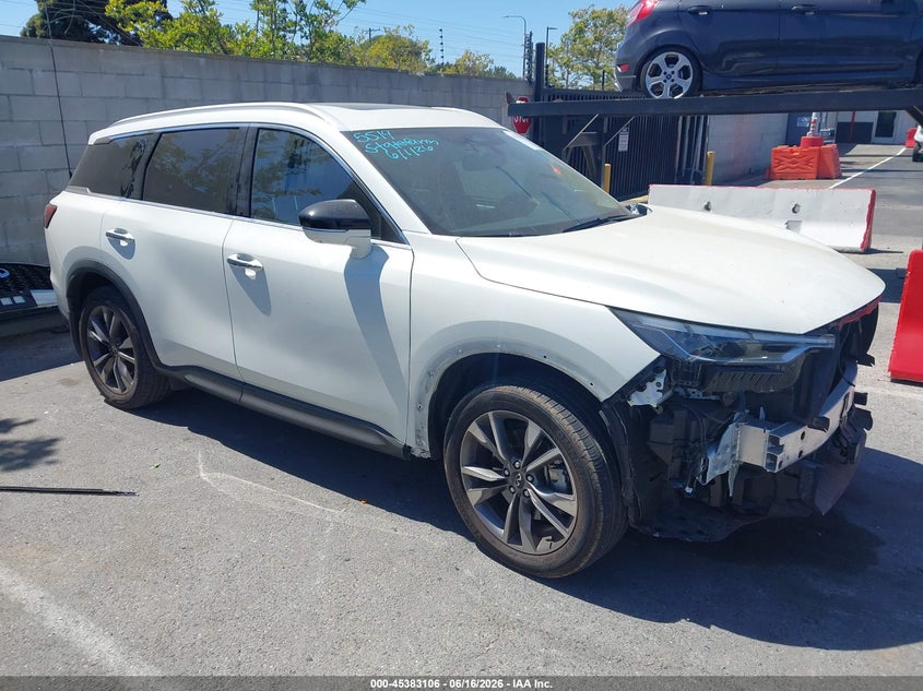 2022 Infiniti Qx60 VIN 5N1DL1FR6NC338735 IAAI salvage auction — FRONT END, Salvage (California), sold $7,350 on 2026-07-16 (photo 1)