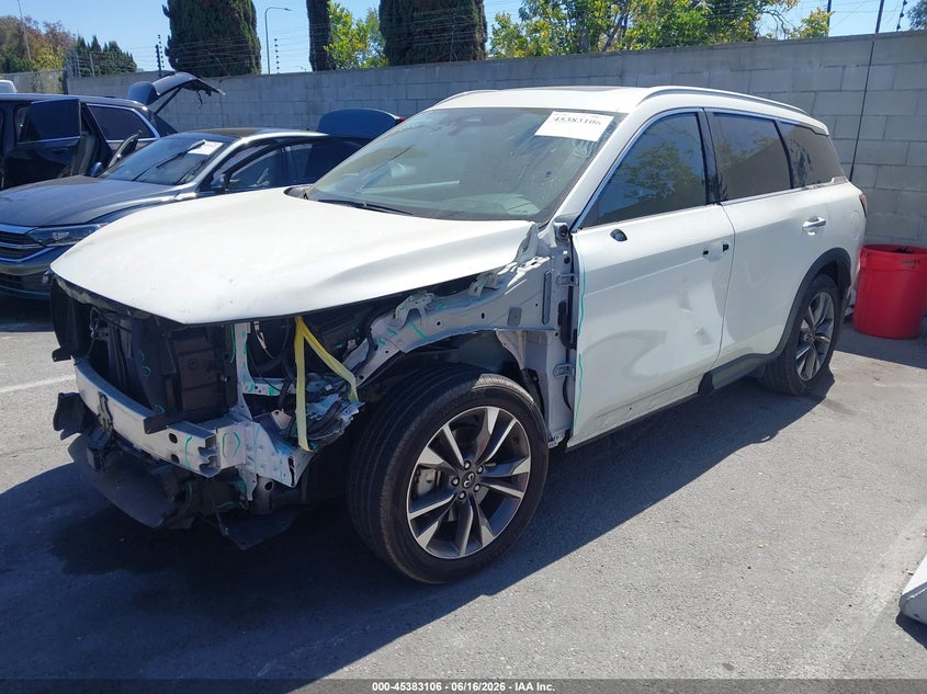 2022 Infiniti Qx60 VIN 5N1DL1FR6NC338735 IAAI salvage auction — FRONT END, Salvage (California), sold $7,350 on 2026-07-16 (photo 2)