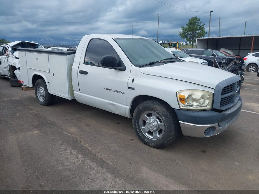 2006 Dodge Ram 2500 VIN 3D7KR26DX6G181770 IAAI salvage auction — FRONT END, Clear (Mississippi), sold $550 on 2026-07-09 (photo 1)