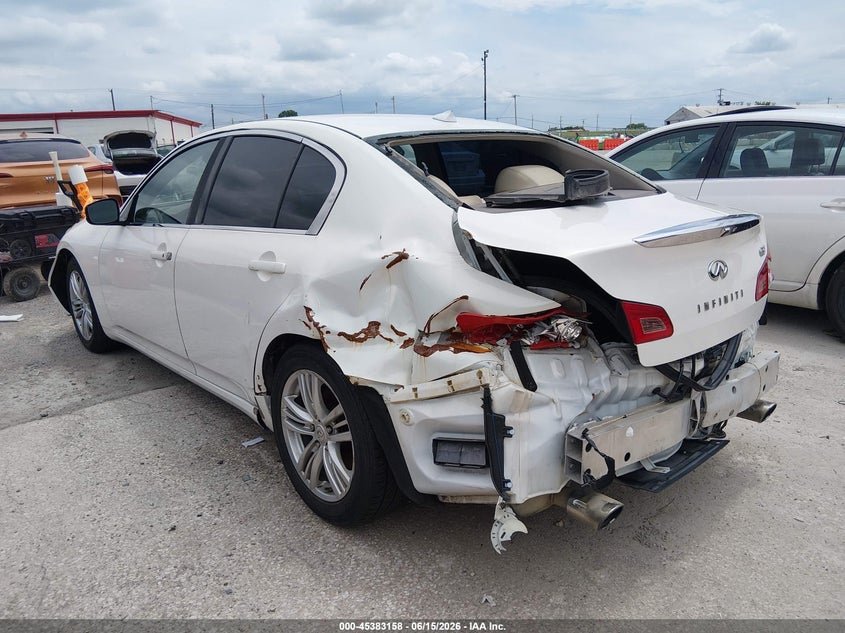 2013 Infiniti G VIN JN1CV6AP6DM718487 IAAI salvage auction — NORMAL WEAR, Original (Texas), sold $450 on 2026-07-13 (photo 3)