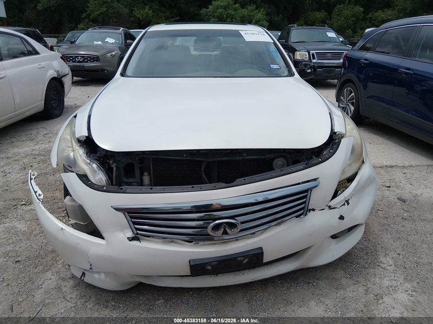 2013 Infiniti G VIN JN1CV6AP6DM718487 IAAI salvage auction — NORMAL WEAR, Original (Texas), sold $450 on 2026-07-13 (photo 6)