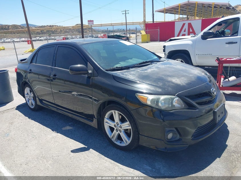 2013 Toyota Corolla VIN 5YFBU4EE3DP207860 IAAI salvage auction — LEFT FRONT, Salvage (California), sold $2,350 on 2026-07-08 (photo 1)