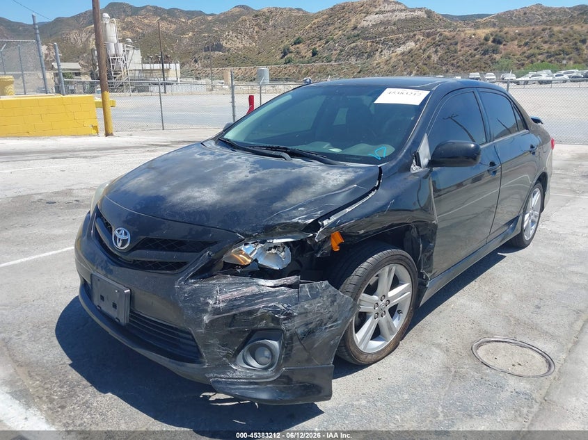 2013 Toyota Corolla VIN 5YFBU4EE3DP207860 IAAI salvage auction — LEFT FRONT, Salvage (California), sold $2,350 on 2026-07-08 (photo 2)