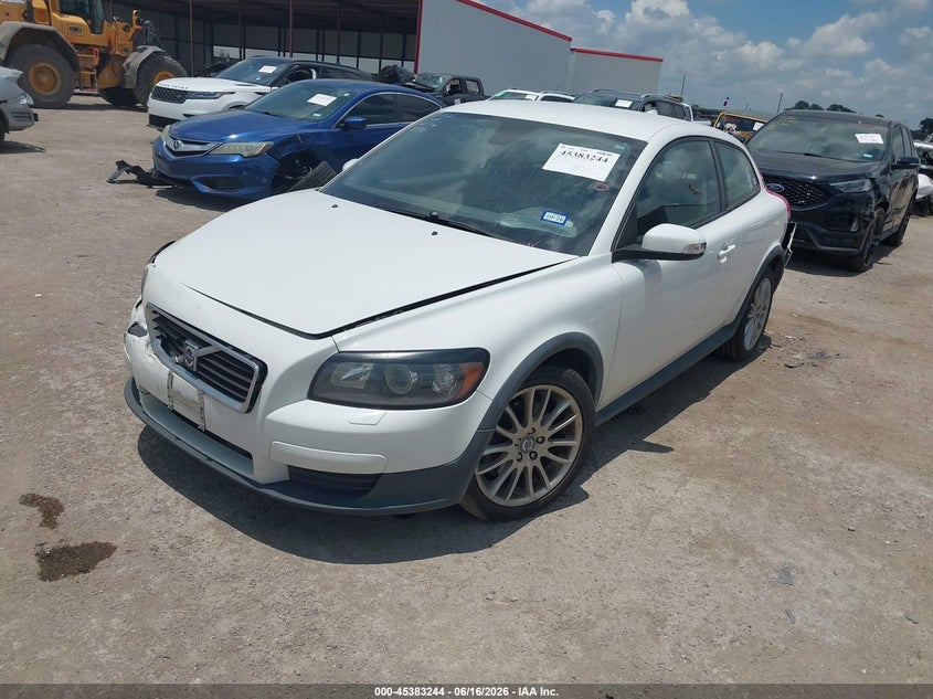 2010 Volvo C30 VIN YV1672MK3A2183262 IAAI salvage auction — FRONT & REAR, Salvage (Texas), sold $850 on 2026-07-14 (photo 2)