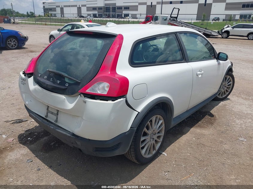 2010 Volvo C30 VIN YV1672MK3A2183262 IAAI salvage auction — FRONT & REAR, Salvage (Texas), sold $850 on 2026-07-14 (photo 4)
