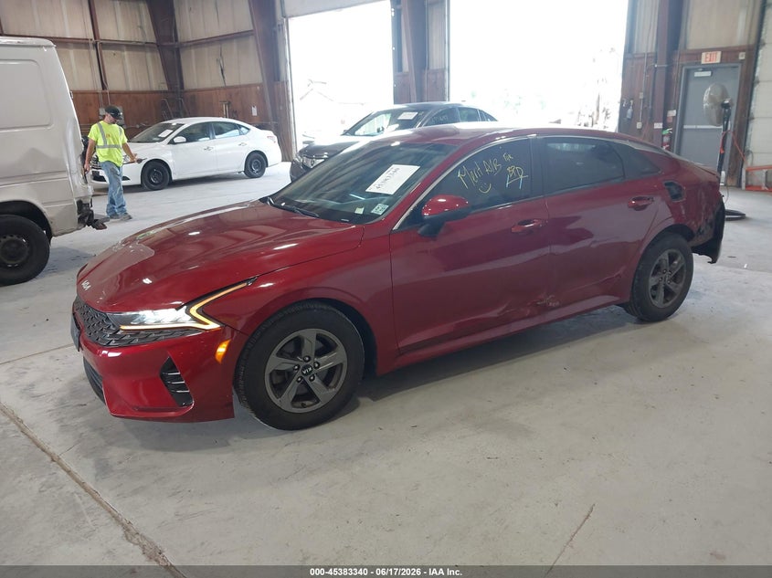2022 Kia K5 VIN 5XXG14J22NG086338 IAAI salvage auction — SIDE, Salvage Title, sold $25 on 2026-07-22 (photo 2)
