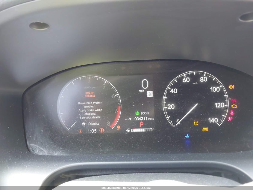 2025 Honda Hr-v VIN 3CZRZ1H59SM726131 IAAI salvage auction — LEFT FRONT, Salvage Title, sold $6,800 on 2026-07-29 (photo 7)