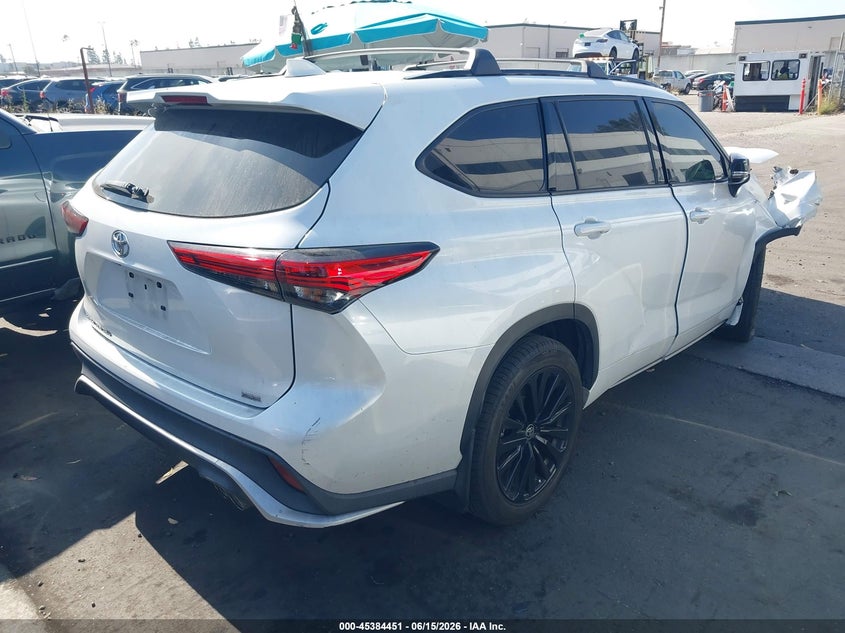 2023 Toyota Highlander VIN 5TDKDRAH7PS009081 IAAI salvage auction — RIGHT FRONT, Salvage Certificate (California), sold $10,650 on 2026-07-08 (photo 4)