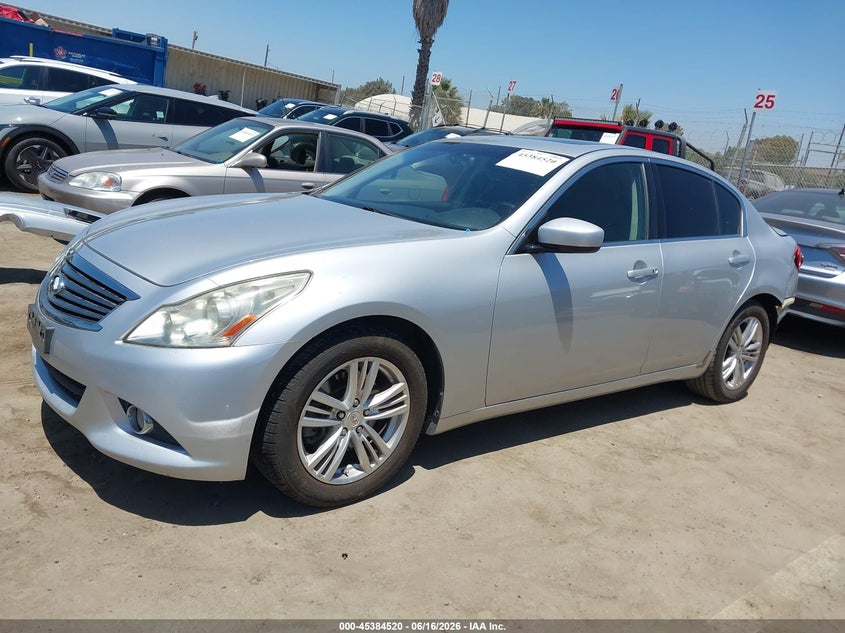 2011 Infiniti G25 VIN JN1DV6AP5BM830375 IAAI salvage auction — REAR END, Salvage (California), sold $1,125 on 2026-07-15 (photo 2)