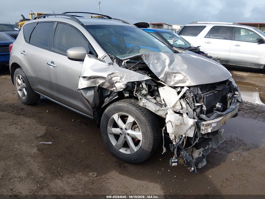 2010 Nissan Murano VIN JN8AZ1MU0AW003500 IAAI salvage auction — FRONT END, Salvage (Texas), sold $300 on 2026-07-24 (photo 1)
