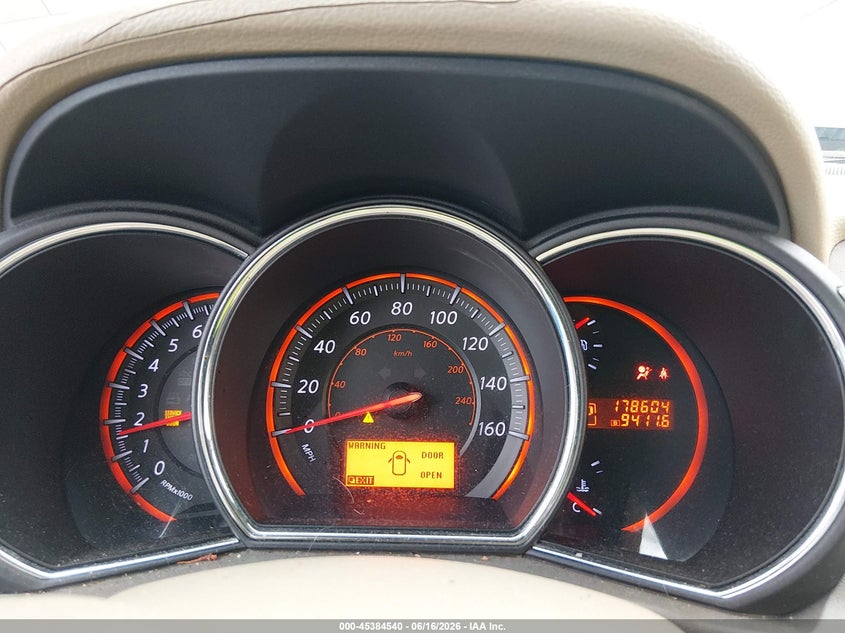 2010 Nissan Murano VIN JN8AZ1MU0AW003500 IAAI salvage auction — FRONT END, Salvage (Texas), sold $300 on 2026-07-24 (photo 7)