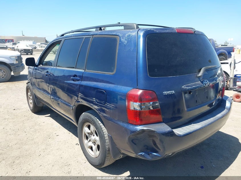2006 Toyota Highlander VIN JTEGD21A360138416 IAAI salvage auction — FRONT END, Salvage (California), sold $275 on 2026-07-29 (photo 3)