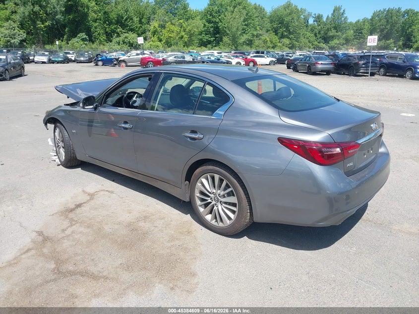 2019 Infiniti Q50 VIN JN1EV7ARXKM555100 IAAI salvage auction — FRONT END, Salvage (Connecticut), sold $1,750 on 2026-07-23 (photo 3)