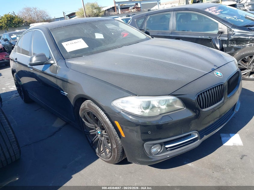 2015 BMW 5er VIN WBA5A5C56FD522167 IAAI salvage auction — LEFT REAR, Salvage Title, sold $1,950 on 2026-07-15 (photo 1)