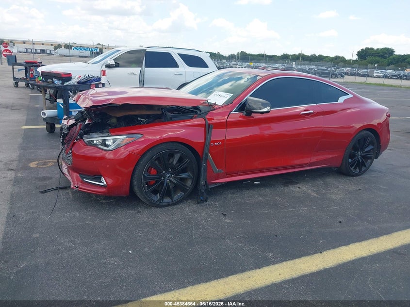 2018 Infiniti Q60 VIN JN1FV7EL2JM631093 IAAI salvage auction — FRONT END, Wait Title, sold $1,450 on 2026-09-17 (photo 2)