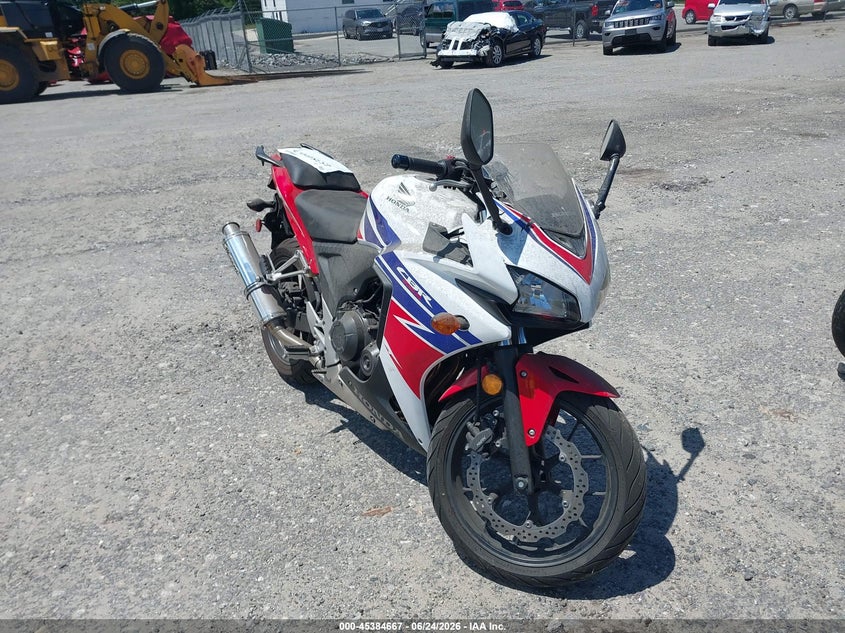 2014 Honda Cbr VIN MLHPC446XE5101775 IAAI salvage auction — FRONT & REAR, Salvage (Idaho), sold $500 on 2026-07-14 (photo 1)