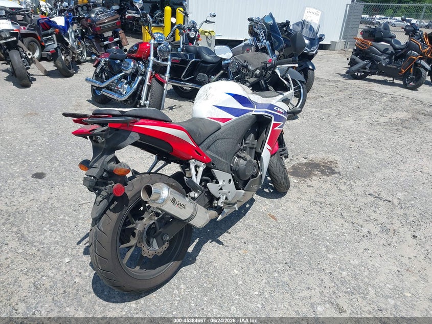2014 Honda Cbr VIN MLHPC446XE5101775 IAAI salvage auction — FRONT & REAR, Salvage (Idaho), sold $500 on 2026-07-14 (photo 4)