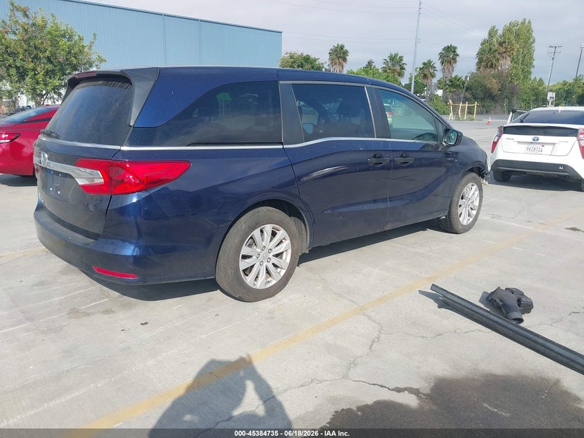 2019 Honda Odyssey VIN 5FNRL6H20KB075552 IAAI salvage auction — RIGHT FRONT, Salvage Title, sold $7,000 on 2026-07-29 (photo 4)