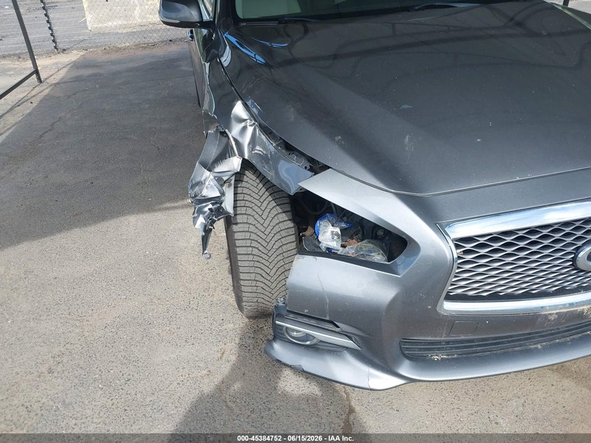 2015 Infiniti Q50 VIN JN1BV7AR9FM408338 IAAI salvage auction — RIGHT FRONT, Salvage Title, sold $1,300 on 2026-07-23 (photo 6)