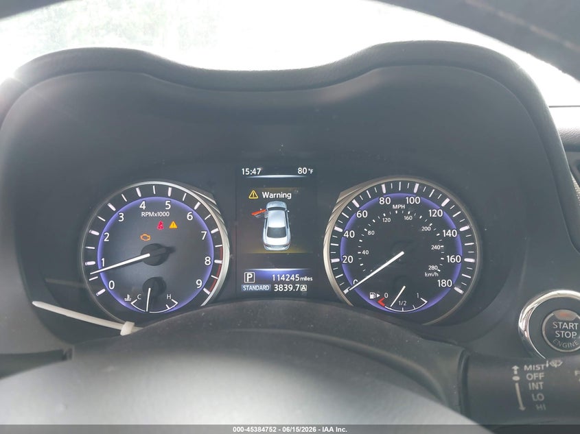 2015 Infiniti Q50 VIN JN1BV7AR9FM408338 IAAI salvage auction — RIGHT FRONT, Salvage Title, sold $1,300 on 2026-07-23 (photo 7)