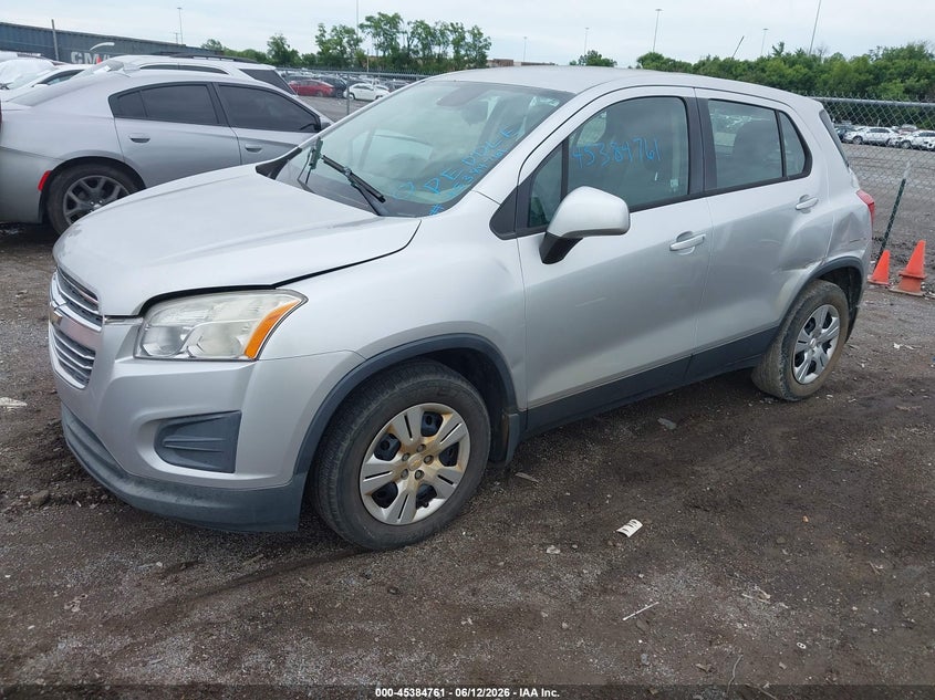 2016 Chevrolet Trax VIN KL7CJKSB9GB573527 IAAI salvage auction — NORMAL WEAR, Clear (Tennessee), sold $500 on 2026-07-16 (photo 2)