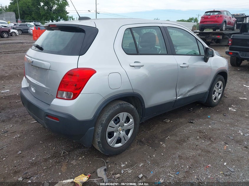 2016 Chevrolet Trax VIN KL7CJKSB9GB573527 IAAI salvage auction — NORMAL WEAR, Clear (Tennessee), sold $500 on 2026-07-16 (photo 4)
