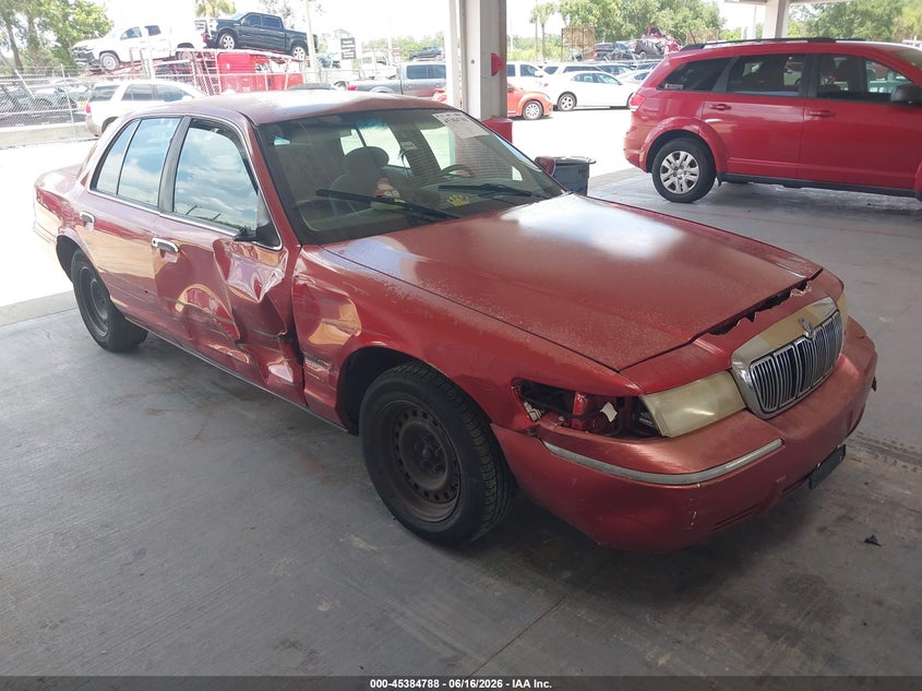 1998 Mercury Grand marquis VIN 2MEFM74W4WX618565 IAAI salvage auction — ALL OVER, Rebuildable (Florida), sold $250 on 2026-07-09 (photo 1)