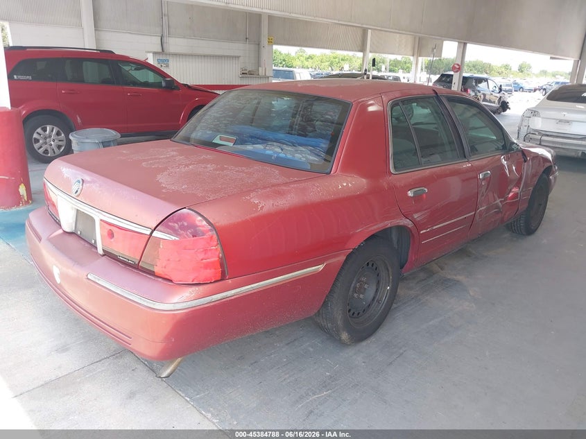 1998 Mercury Grand marquis VIN 2MEFM74W4WX618565 IAAI salvage auction — ALL OVER, Rebuildable (Florida), sold $250 on 2026-07-09 (photo 4)