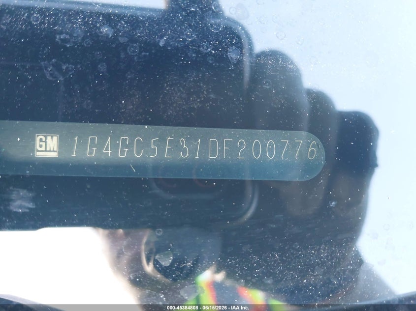 2013 Buick Lacrosse VIN 1G4GC5E31DF200776 IAAI salvage auction — FRONT END, Rebuildable (Florida), sold $275 on 2026-07-18 (photo 9)