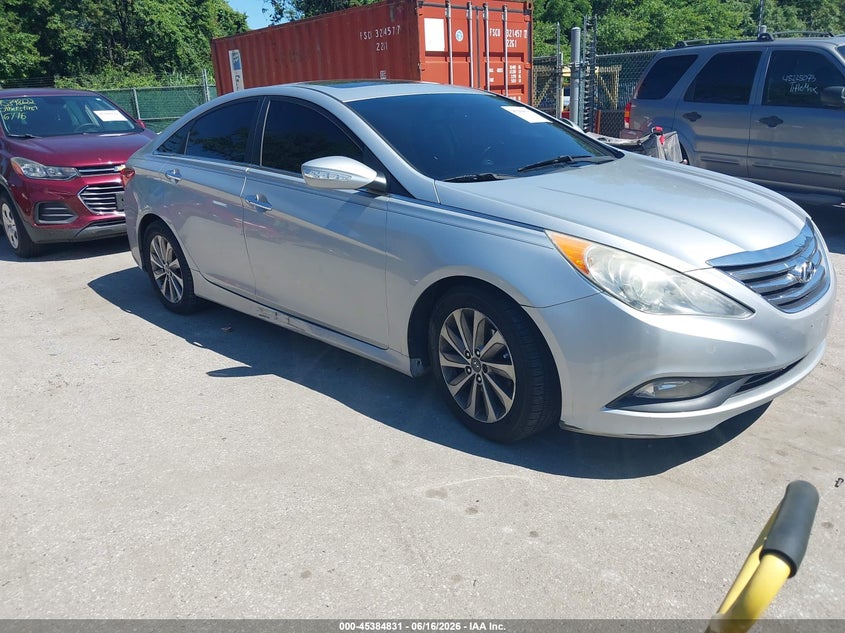 2014 Hyundai Sonata VIN 5NPEC4AB7EH868043 IAAI salvage auction — REAR END, Salvage - Greater Than 75% (Maryland), sold $1,225 on 2026-07-09 (photo 1)
