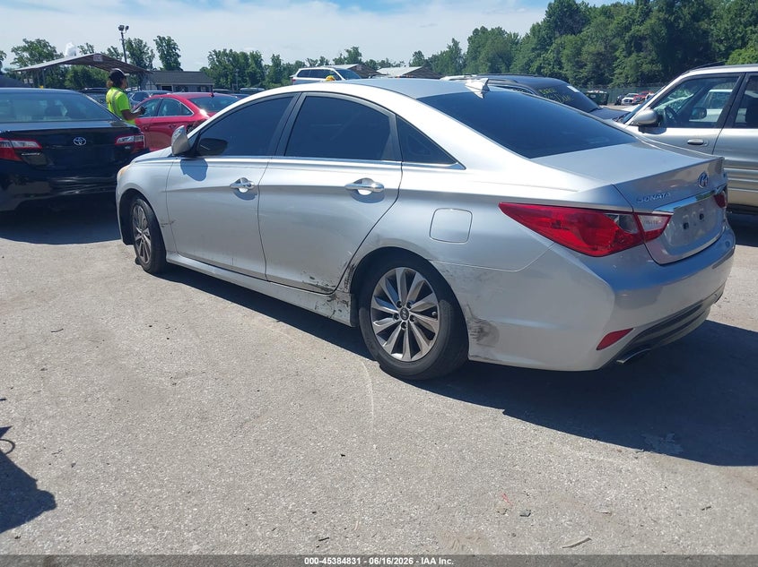 2014 Hyundai Sonata VIN 5NPEC4AB7EH868043 IAAI salvage auction — REAR END, Salvage - Greater Than 75% (Maryland), sold $1,225 on 2026-07-09 (photo 3)