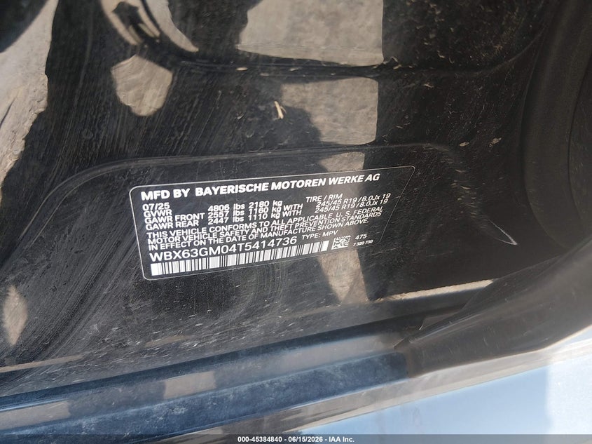 2026 BMW X2 VIN WBX63GM04T5414736 IAAI salvage auction — LEFT REAR, Clear (Colorado), sold $17,025 on 2026-07-28 (photo 9)
