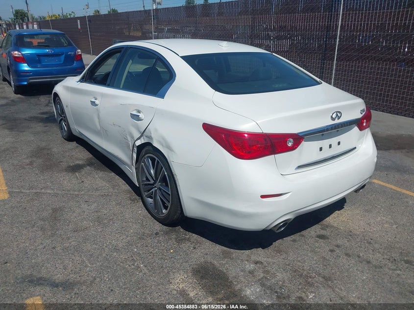 2015 Infiniti Q50 VIN JN1BV7AP9FM344218 IAAI salvage auction — LEFT SIDE, Salvage (California), sold $5,100 on 2026-07-13 (photo 3)