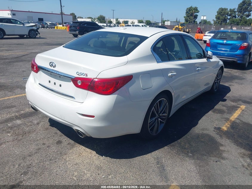 2015 Infiniti Q50 VIN JN1BV7AP9FM344218 IAAI salvage auction — LEFT SIDE, Salvage (California), sold $5,100 on 2026-07-13 (photo 4)